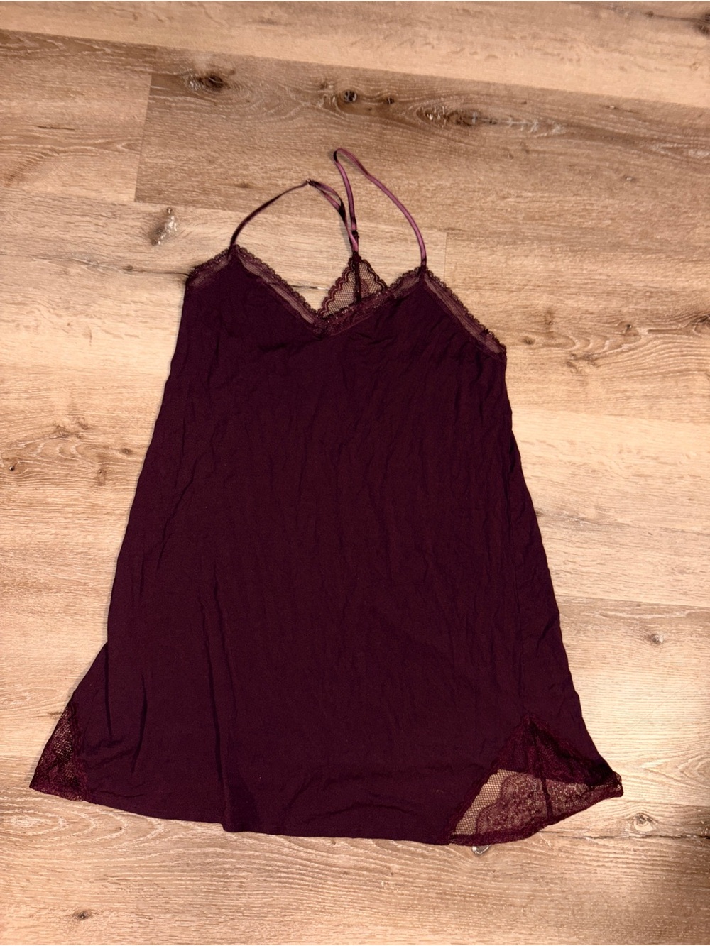 Victoria's Secret Heavenly Plum Lace-Trim Nightgown
